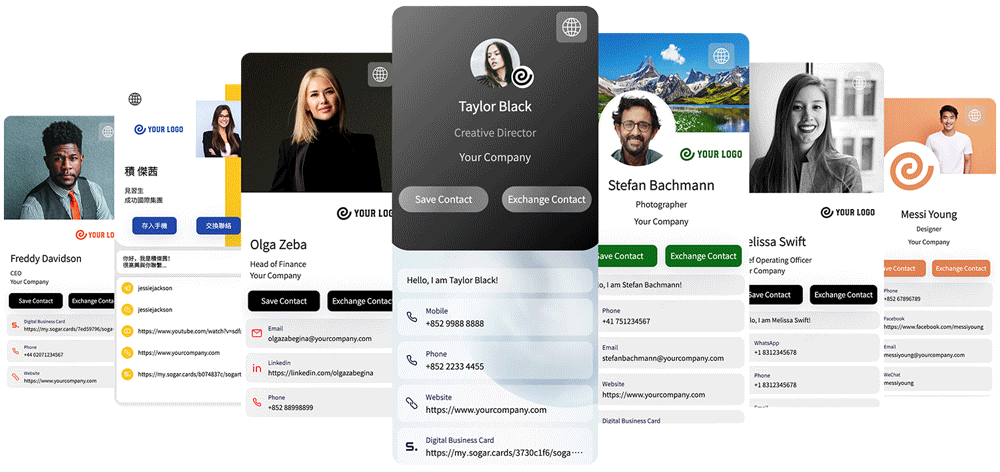 Multiple smart business card profiles