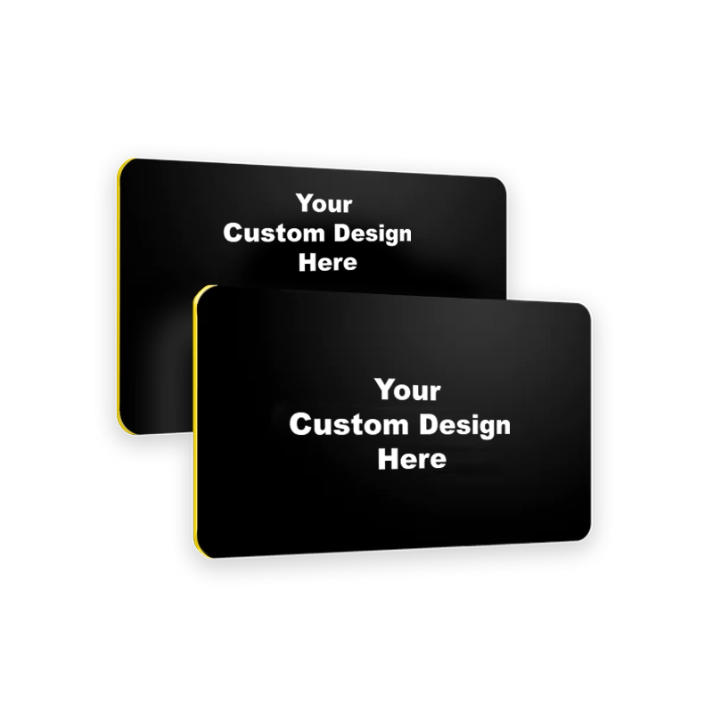 black pvc NFC card can be customized on double sided