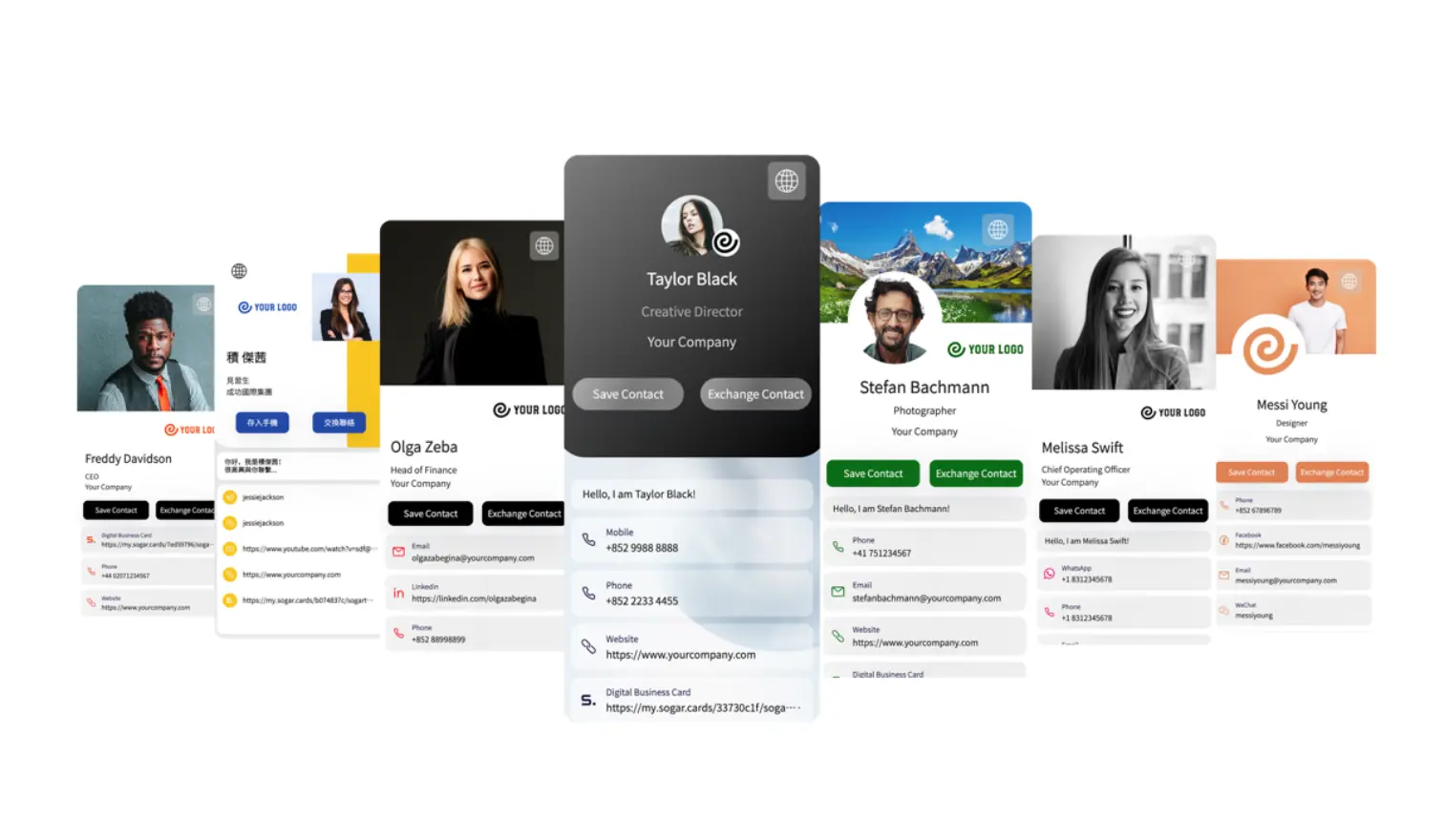 Multiple business cards