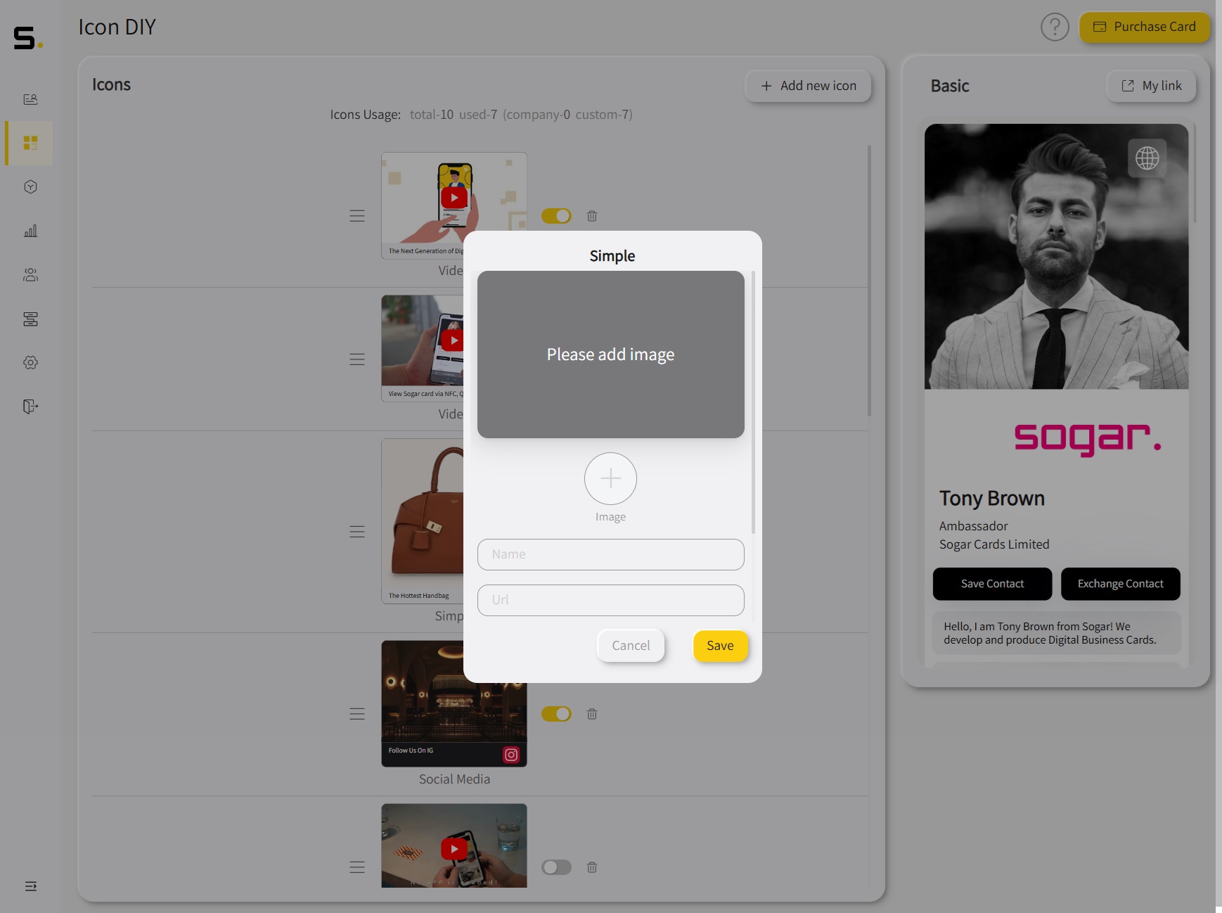 inputing simple icon content